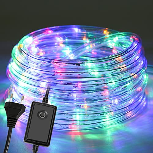 Tubiaz Lichterschlauch 30M 720 LEDS Bunt LED Schlauch Wasserfest 8 Modi Lichtschlauch Strombetrieben LED Lichterkette mit Timer Ideal für Aussen Zimmer Garten Party Hochzeit Weihnachten Deko von Tubiaz