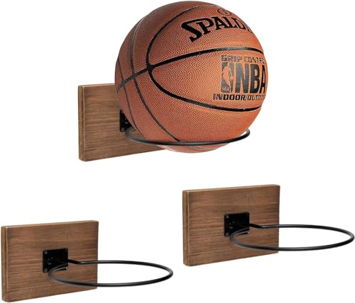 Tubibu Ball Halterung Ballständer Wand Ball halter Wandhalterung Basketballhalter Halter Display Ständer, für Basketball Fußball Volleyball (Ballholder, 1) von Tubibu