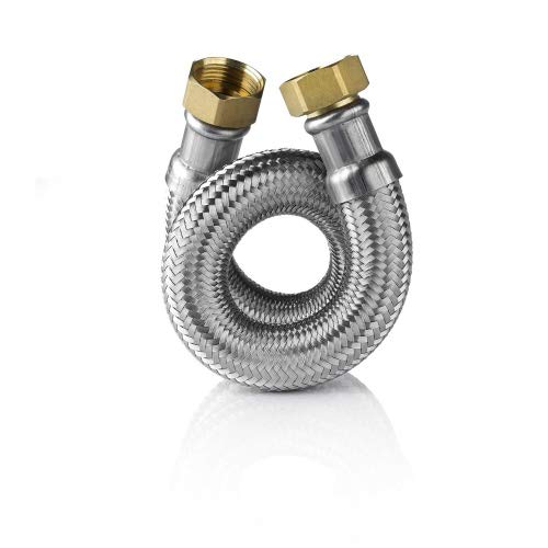 Tucai Flexschlauch Sanitär Bad/Küche 1 1/4" DN32 12 Bar 1000 mm Silber Polyethylen (PE) Hochflexibel, Extrem Flexibel, Mikrobiologische Reinheit, Entspricht DVGW W270, KTW A Geprüft von Tucai