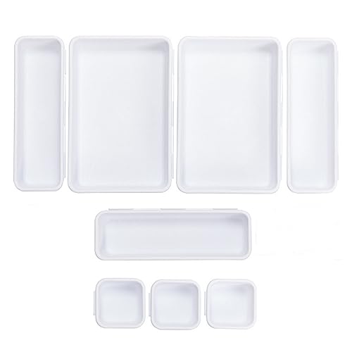 Tucireat 8 Stücke Schreibtisch Schubladen Organizer Schreibtischladen Organizer Organizer Schublade Schminktisch Ordnungssystem Aufbewahrungsbox Schrank Plastik Schubladen Ordnungssystem von Tucireat