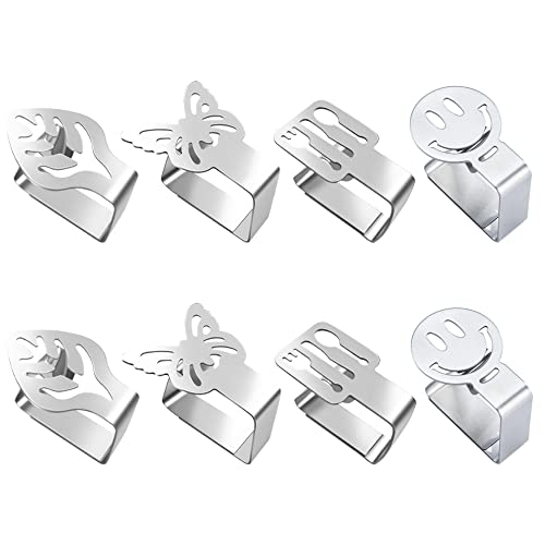 Tucireat Tischdeckenklammern Edelstahl 8 Stück Tischklemme Tischdeckenklammer Tischdeckenhalter Tischdeckenklammer Edelstahl Tischtuchhalter Tischabdeckungsklemmen Tischdecke Clips Tischtuch Clips von Tucireat
