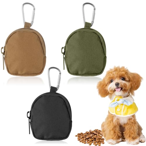 Tucnoeu 3 Stück Leckerlibeutel für Hunde, Oxford Futterbeutel Hund, Tragbar Leckerlibeutel, für Hundetraining und Spaziergänge von Tucnoeu