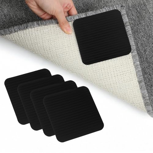 Tucnoeu 4 Stück Antirutschmatte für Teppich, 10x10cm Teppich Klebepads, Wiederverwendbar Teppich rutschfest Machen, Schwarz Rug Gripper für Wohnzimmer Schlafzimmer Küche Teppich Tucnoeu 4 Stück Antirutschmatte für Teppich, 10x10cm Teppich Klebepads, Wiederverwendbar Teppich rutschfest Machen, Schwarz Rug Gripper für Wohnzimmer Schlafzimmer Küche Teppich von Tucnoeu