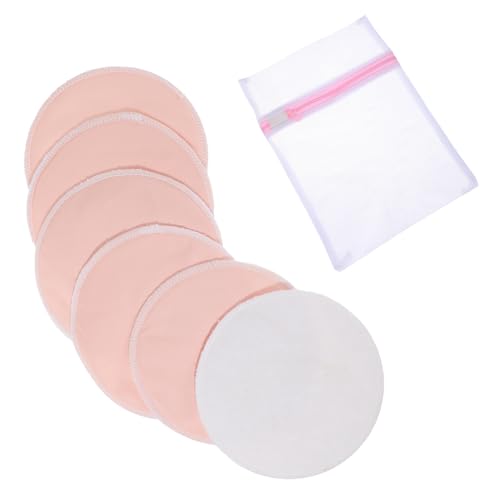 Tucnoeu 6 Stück Wiederverwendbar Stilleinlagen, Breast Pads, 4 Schichten Atmungsaktiv Stilleinlagen Waschbar, Natürliche Bambusfasern Waschbare Nursing Pads mit 1 Wäschesack von Tucnoeu