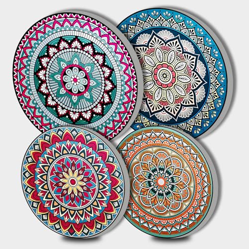 Tucocoo India Arts Runde Herdabdeckungen, 20,3 cm und 25,4 cm, französisches Landblumendruck, violette Blumen, 4-teiliges Set Tucocoo India Arts Runde Herdabdeckungen, 20,3 cm und 25,4 cm, französisches Landblumendruck, violette Blumen, 4-teiliges Set von Tucocoo