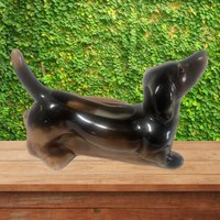 Doxie Vase | Vintage Dackel Hund Planter Keramik Figur von TucsonTiques