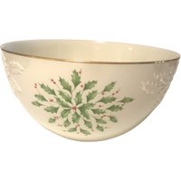 Lenox China Präsidentschafts Spezial Weihnachten Allzweck Servierschale | 10 Zoll Prägung Holly L-5 von TucsonTiques