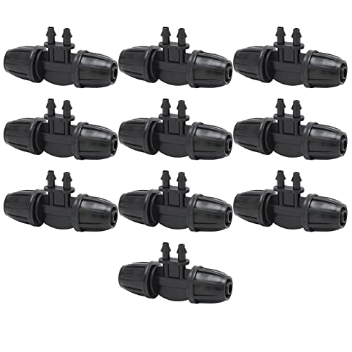 10 Stück Schlauchverbinder, Gartenbewässerung Wasser Divider Gartenschlauch Wasserrohr Verbinder Barbed Tee 8/11 bis 4/7 Schlauchverbinder für Gartenbewässerung Kunststoff Anschluss von Tudaheuiy