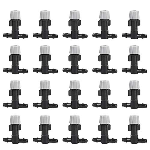 20 Stücke T-Gelenke Sprühdüse Bewässerung, Einstellbare Nebeldüse Spritzdüse, T -Shupps -Mistvergütung Wassernebel kühlsystem sprinklerdüse für Gartenbewässerung Sämling Bewässerung von Tudaheuiy