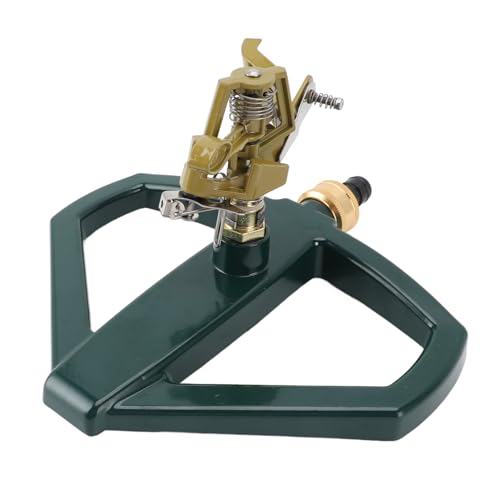 Garten Sprinkler, Automatisch 360 Grad Rotierend Gartensprenger Gartenbewässerung Rasensprenger Verstellbarer Rotierender Wasser Sprinkler für Pflanzen Blumen Gemüse (Gelb) von Tudaheuiy
