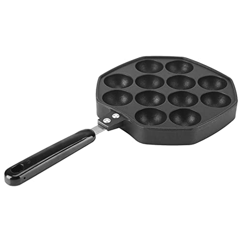 12 Formen Takoyaki-Pfanne, Nicht-Stick-Grill pfannen platte Kochen Backform Einfach zu verwendendes Takoyaki-Tablett zum Backen von Tudaheuiy