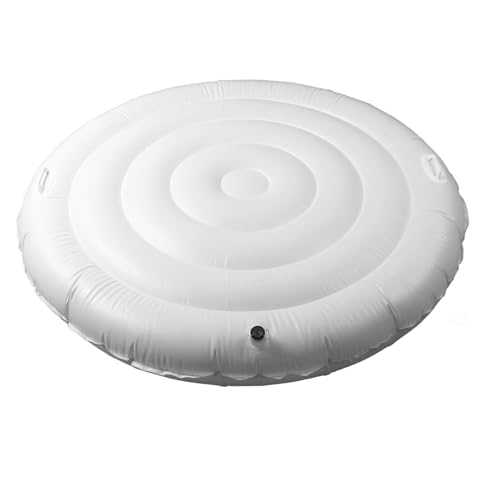 Whirlpool Abdeckung Rund, 4,5 Ft Aufblasbare Poolabdeckung Winddicht Regensicher Whirlpool Abdeckung für Outdoor Tub Protector Deckel von Tudaheuiy