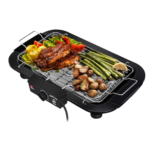 Rauchfreier Tischgrill Barbecue,Elektrogrill Elektrischer BBQ Grill 2000 Watt,Tischgrill Elektrisch,Elektrogrill für Balkon Innen & Außen,6 Getriebe Einstellbare Temperatur,48 * 32 * 9cm Rauchfreier Tischgrill Barbecue,Elektrogrill Elektrischer BBQ Grill 2000 Watt,Tischgrill Elektrisch,Elektrogrill für Balkon Innen & Außen,6 Getriebe Einstellbare Temperatur,48 * 32 * 9cm von Tudegy