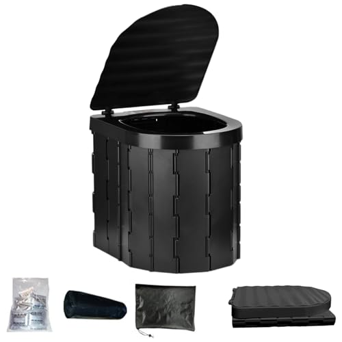 Tragbare Toilette für Erwachsene und Kinder, Outdoor-Camping-Toilette, Klapptoilette mit Deckel, 180 kg Kapazität, faltbare Reise-Toilette zum Wandern, Auto, leicht zu reinigen Tragbare Toilette für Erwachsene und Kinder, Outdoor-Camping-Toilette, Klapptoilette mit Deckel, 180 kg Kapazität, faltbare Reise-Toilette zum Wandern, Auto, leicht zu reinigen von Tudegy