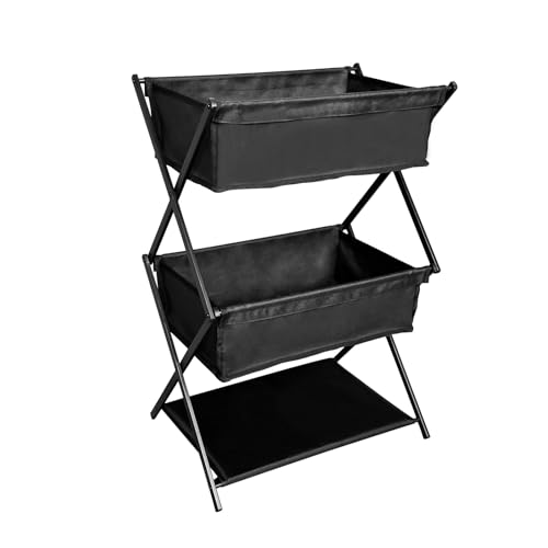 Tudegy Vielseitiges Faltbares Regal mit Stofftasche,Faltbares Regal mit 3 Ebenen,Tragbares Regals für Drinnen und Draußen,Utility-Stand für Picknick und Aufbewahrungslösungen Tudegy Vielseitiges Faltbares Regal mit Stofftasche,Faltbares Regal mit 3 Ebenen,Tragbares Regals für Drinnen und Draußen,Utility-Stand für Picknick und Aufbewahrungslösungen von Tudegy