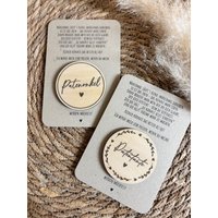 Personalisierter Holzmagnet Mit Gravur | Magnet Wunschname & Text Patentante Patenonkel Geschenk Holz Geschenkidee von Tueddelhaeusken