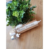 Geburtstagskerze/Geschenk Für Den Geburtstag/Geburtstagslicht/Happy Birthday von TueddelkramVonHerzen