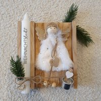 Weihnachtsgeschenk, Weihnachtsengel, Weihnachtsset, Weihnachtskerze von TueddelkramVonHerzen