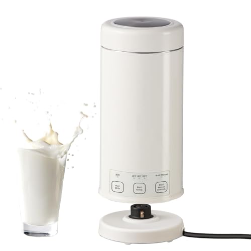 350ml Elektrischer Reisekaffeebecher mit 4-Temperaturstufen, 600W Tragbarer Milchwärmer & Thermosbecher, Kompakt mit Aufrollbarem Kabel, 304 Edelstahl, Ideal für Büro, Reise und Zuhause und Babypflege von Tuehakny