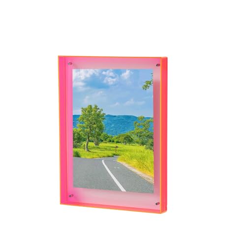 Tuelaly Bilderrahmen mit Schwebeeffekt, Acryl-Bilderrahmen, lebendiger, schwebender Bilderrahmen für Galerie, Zuhause, Büro, Dekoration, Kunstwerk, Displayrahmen, Rosenrot, 16 cm Tuelaly Bilderrahmen mit Schwebeeffekt, Acryl-Bilderrahmen, lebendiger, schwebender Bilderrahmen für Galerie, Zuhause, Büro, Dekoration, Kunstwerk, Displayrahmen, Rosenrot, 16 cm von Tuelaly
