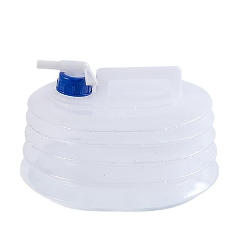 Tuelaly Praktische tragbare Wasserflasche Faltbare Wassertasche Perfekte Outdoor Hydration Lösung Faltbare Wasserflasche Weiß 5L von Tuelaly