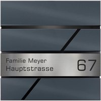 Design Edelstahl Briefkasten - Modern, Robust Und Wetterfest Anthrazit Pulverbeschichtet Mit Großzügigem Einwurfschlitz 60152-Uv-11 von Tuerklingelshop