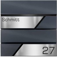Premium Briefkasten Mit Zeitungsfach Anthrazit - Postkasten Personalisiert Familienname Straße Und Hausnummer Wandbriefkasten 60152-Uv-2 Premium Briefkasten Mit Zeitungsfach Anthrazit - Postkasten Personalisiert Familienname Straße Und Hausnummer Wandbriefkasten 60152-Uv-2 von Tuerklingelshop
