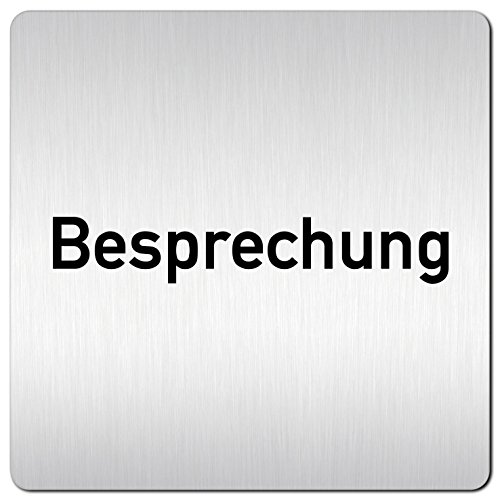 Türschilder24 XXL Schild - Türschild • 125 x 125 mm • Besprechung - Besprechungsraum • 1,5 mm Aluminium Vollmaterial • 100% Made in Germany von Türschilder24