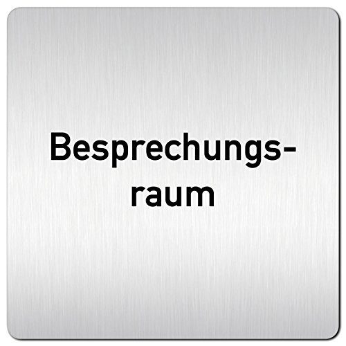 Türschilder24 XXL Schild - Türschild • 125 x 125 mm • Besprechungsraum • 1,5 mm Aluminium Vollmaterial • 100% Made in Germany von Türschilder24