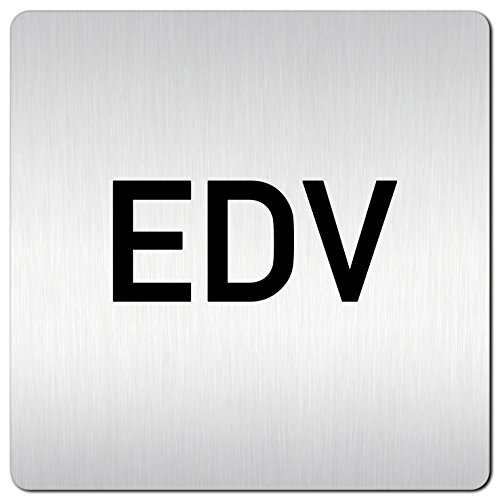 Türschilder24 XXL Schild - Türschild (B) • 125 x 125 mm • EDV - IT - Server • 1,5 mm Aluminium Vollmaterial • 100% Made in Germany von Türschilder24