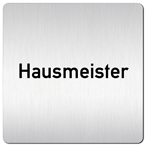 Türschilder24 XXL Schild - Türschild • 125 x 125 mm • Hausmeister • 1,5 mm Aluminium Vollmaterial • 100% Made in Germany von Türschilder24