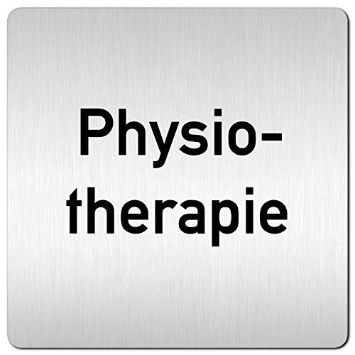 Türschilder24 XXL Schild - Türschild • 125 x 125 mm • Physiotherapie • 1,5 mm Aluminium Vollmaterial • 100% Made in Germany von Türschilder24