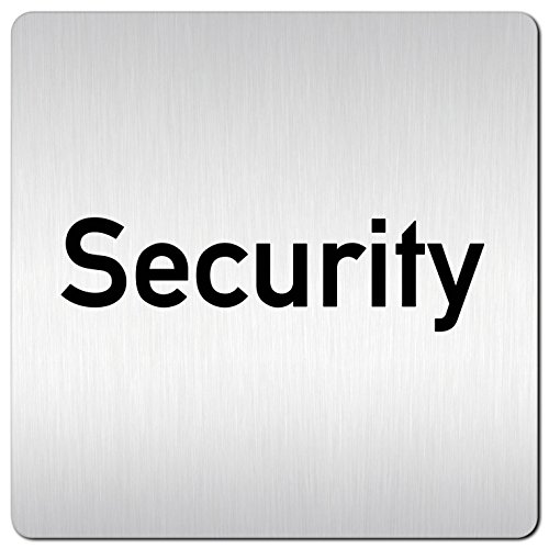 Türschilder24 XXL Schild - Türschild (B) • 125 x 125 mm • Security • 1,5 mm Aluminium Vollmaterial • 100% Made in Germany (Security) von Türschilder24