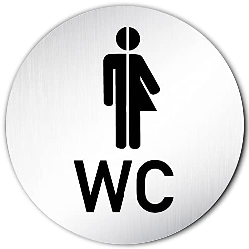 Türschilder24 XXL Toilettenschild Trans Gender 2 • Ø 100mm • Aluminium (eloxiert) • Türschild Hinweisschild von Türschilder24
