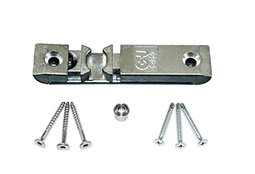 GU Türschnäpper 8-750, K-17068-00-0-1 mit Rollzapfen & SN Montagematerial für 4mm Falzluft, Metall, hell verzinkt, Silber, T-förmig, outdoor, Industriell, Schlüsselsperre, Rostfrei, 1 Stück von Türschnäpper