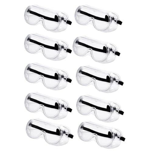 Tuesoa 10PCS Außen Sicherheitsbrille Anti-Splash Staubschutz Arbeitslaborsichtschutzbrille Industrie-Sicherheitsbrille mit Klaren Gläsern Tuesoa 10PCS Außen Sicherheitsbrille Anti-Splash Staubschutz Arbeitslaborsichtschutzbrille Industrie-Sicherheitsbrille mit Klaren Gläsern von Tuesoa