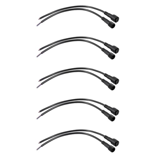 Tuesoa 10X Maennlich Weiblich Stecker 2 Pin LED Wasserdichte Stecker Kabel Schwarz Tuesoa 10X Maennlich Weiblich Stecker 2 Pin LED Wasserdichte Stecker Kabel Schwarz von Tuesoa