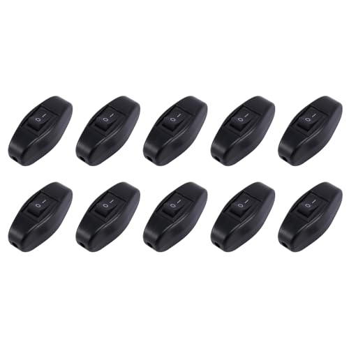 Tuesoa 10X Schlafzimmer On Off Button Netzschalter 6A/ 250V AC 10A/ 125V AC - Schwarz Tuesoa 10X Schlafzimmer On Off Button Netzschalter 6A/ 250V AC 10A/ 125V AC - Schwarz von Tuesoa