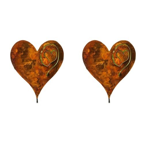 Tuesoa 2 Stück im Garten,Verrostetes Aus 14Ga-Metall,Herzstecker im Garten Tuesoa 2 Stück im Garten,Verrostetes Aus 14Ga-Metall,Herzstecker im Garten von Tuesoa