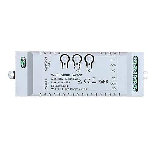 Tuesoa 2CH WiFi Smart Switch DIY Timer 85-265V 2,4G WiFi+RF433+BT Hausautomationsmodul für Home IFTT Einfache Installation Tuesoa 2CH WiFi Smart Switch DIY Timer 85-265V 2,4G WiFi+RF433+BT Hausautomationsmodul für Home IFTT Einfache Installation von Tuesoa