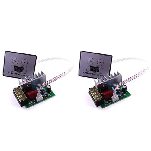 Tuesoa 2X 4000W 220V AC SCR Spannung Regler Dimmer Motor Drehzahl Temperatur Regler + Digitale MessgeräTe für Den Warmwasserbereiter Tuesoa 2X 4000W 220V AC SCR Spannung Regler Dimmer Motor Drehzahl Temperatur Regler + Digitale MessgeräTe für Den Warmwasserbereiter von Tuesoa