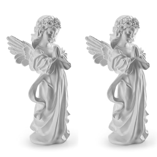 Tuesoa 2X Figur Eines Betenden Engels - 7,5 Große, Handbemalte Figur Aus Kunstharz Als Dekoration für Zuhause oder Den Garten, Geschenk Zur Erstkommunion Tuesoa 2X Figur Eines Betenden Engels - 7,5 Große, Handbemalte Figur Aus Kunstharz Als Dekoration für Zuhause oder Den Garten, Geschenk Zur Erstkommunion von Tuesoa
