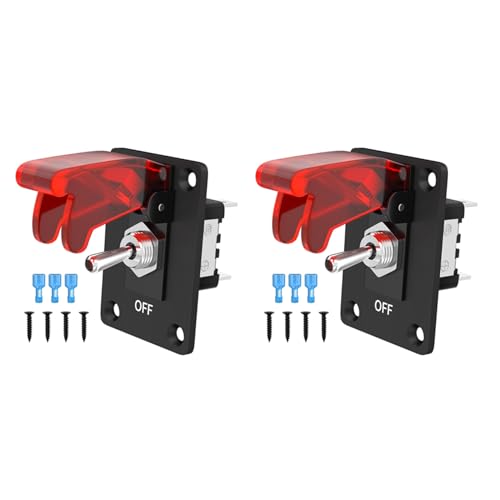Tuesoa 2X Kippschalter 12 V DC 20 A Beleuchteter Kippschalter 3-Polig ein/Aus SPST LED Beleuchtet mit Montageplatte Tuesoa 2X Kippschalter 12 V DC 20 A Beleuchteter Kippschalter 3-Polig ein/Aus SPST LED Beleuchtet mit Montageplatte von Tuesoa