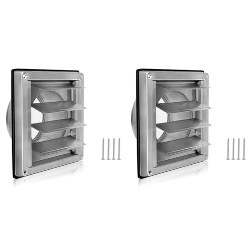 Tuesoa 2X Lüftungsgitter 100 mm Edelstahl-Abdeckung für Lüftungsschlitze, Lamellengitter-Abdeckung, Flacher Luftkanal, Wandeinlass Tuesoa 2X Lüftungsgitter 100 mm Edelstahl-Abdeckung für Lüftungsschlitze, Lamellengitter-Abdeckung, Flacher Luftkanal, Wandeinlass von Tuesoa