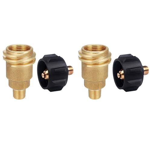 Tuesoa 2X QCC1 Propangasadapter Gasregelventilanschluss 5042 QCC1-Mutter mit AußEngewinde Propangasanschluss Schlauchadapter mit Mutter von Tuesoa