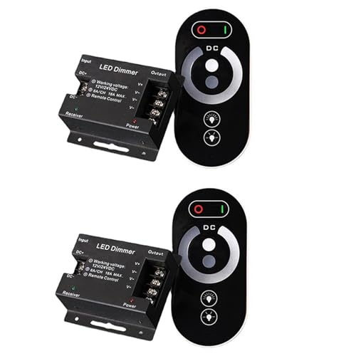 Tuesoa 2X Tragbarer LED-Touch-Dimm-Controller 6 Tasten -Funkfernbedienung LED-Monochrom-Streifen-Lichtdimmer 12-24V 18A Tuesoa 2X Tragbarer LED-Touch-Dimm-Controller 6 Tasten -Funkfernbedienung LED-Monochrom-Streifen-Lichtdimmer 12-24V 18A von Tuesoa