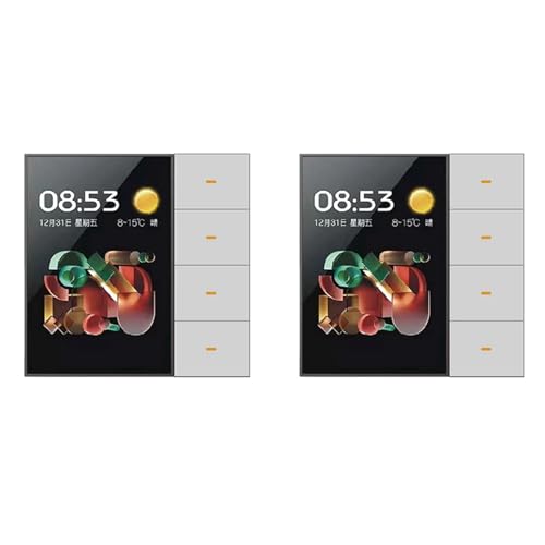 Tuesoa 2X Tuya Zigbee 3,5 Smart Wandschalter Touchscreen 4 Gruppenschalter 8-Wege-Szene Radarsensor Dimmschalter Smart Home B Tuesoa 2X Tuya Zigbee 3,5 Smart Wandschalter Touchscreen 4 Gruppenschalter 8-Wege-Szene Radarsensor Dimmschalter Smart Home B von Tuesoa