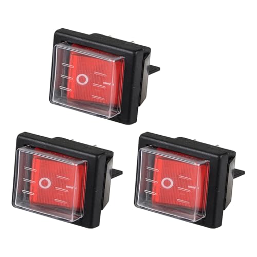 Tuesoa 3PC 36X29Mm SPST 4 Pin Wasserdicht Boot Wippschalter für Industrielle Staubsauger mit Wasserdichter Abdeckung von Tuesoa