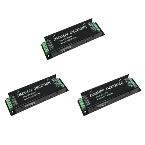 Tuesoa 3X DMX200 SPI Signal LED Controller zu Decoder für 2801 6803 2812 2811 Lichtband DC5V 12V 24V von Tuesoa