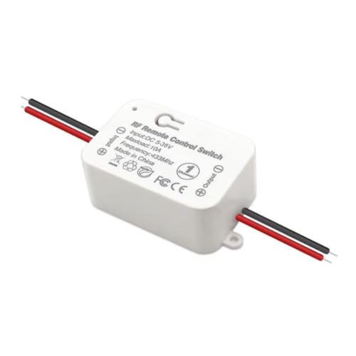 Tuesoa 433 MHz Funk-Fernbedienungsschalter DC 6 V 12 V 24 V 30 V 36 V 10 A Mini-Relaisempfänger für Pumpen, Licht, LED-Lüfter Tuesoa 433 MHz Funk-Fernbedienungsschalter DC 6 V 12 V 24 V 30 V 36 V 10 A Mini-Relaisempfänger für Pumpen, Licht, LED-Lüfter von Tuesoa